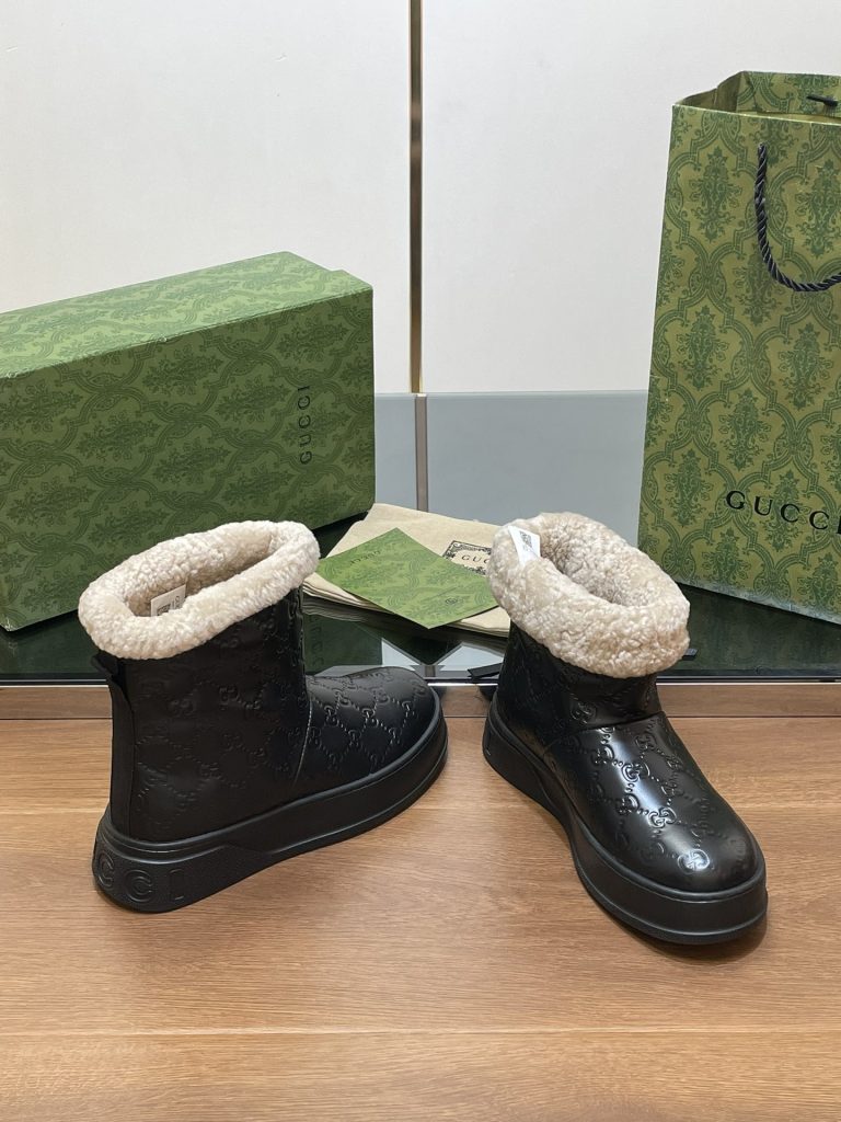 GUCCI グッチ ブーツ 本革 通勤 ブラック - 画像 7