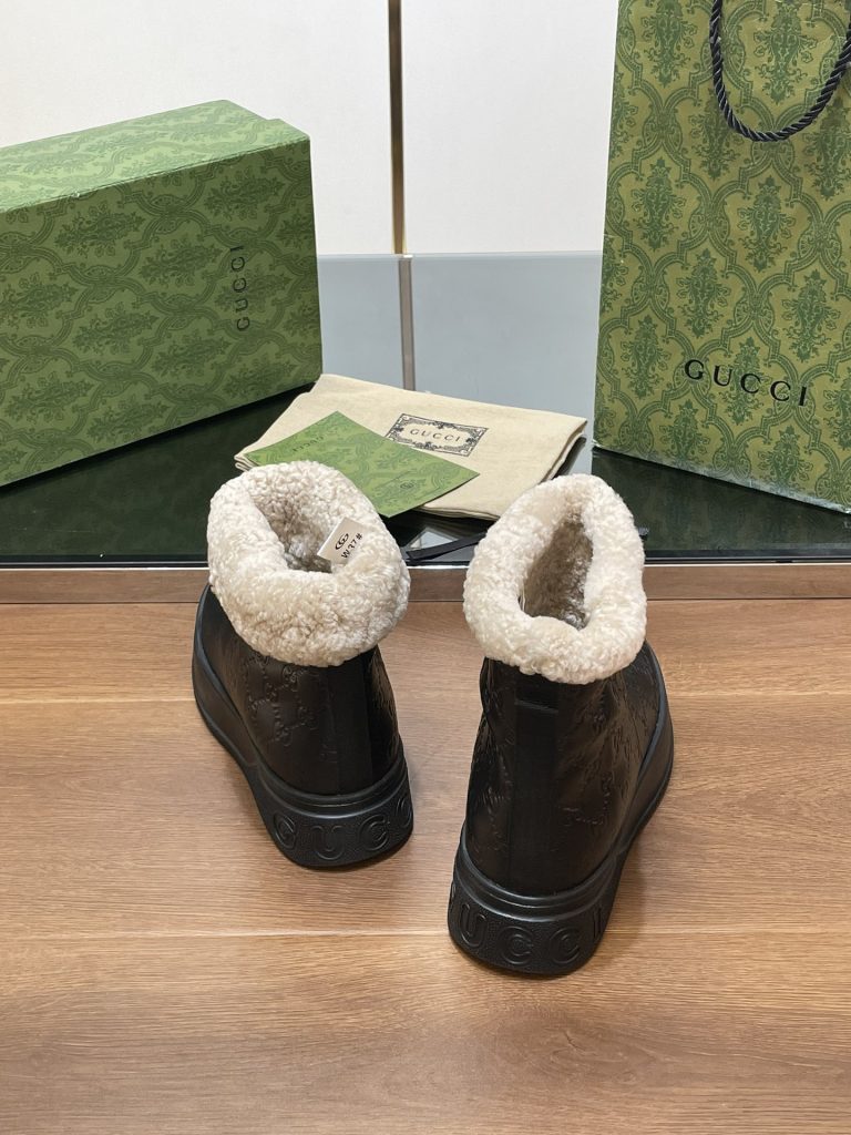 GUCCI グッチ ブーツ 本革 通勤 ブラック - 画像 8