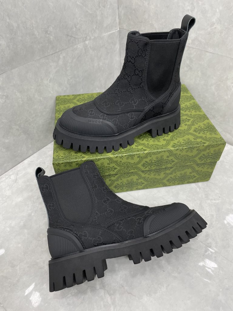 GUCCI グッチ チェルシーブーツ 本革 ブラック - 画像 5