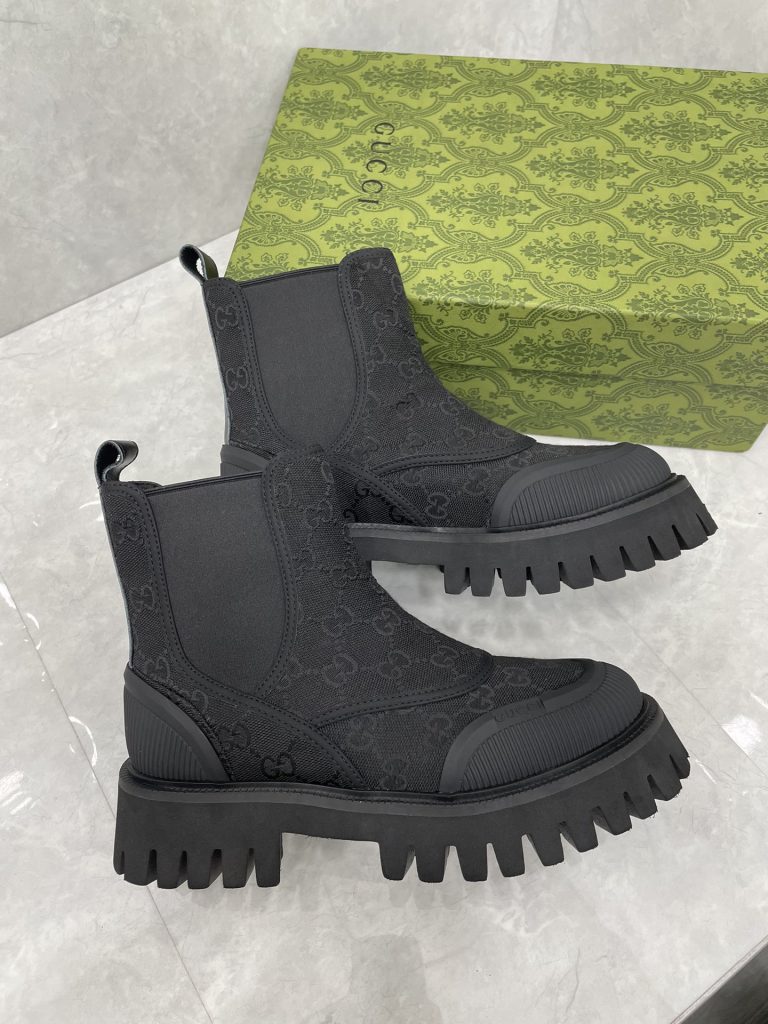 GUCCI グッチ チェルシーブーツ 本革 ブラック - 画像 8