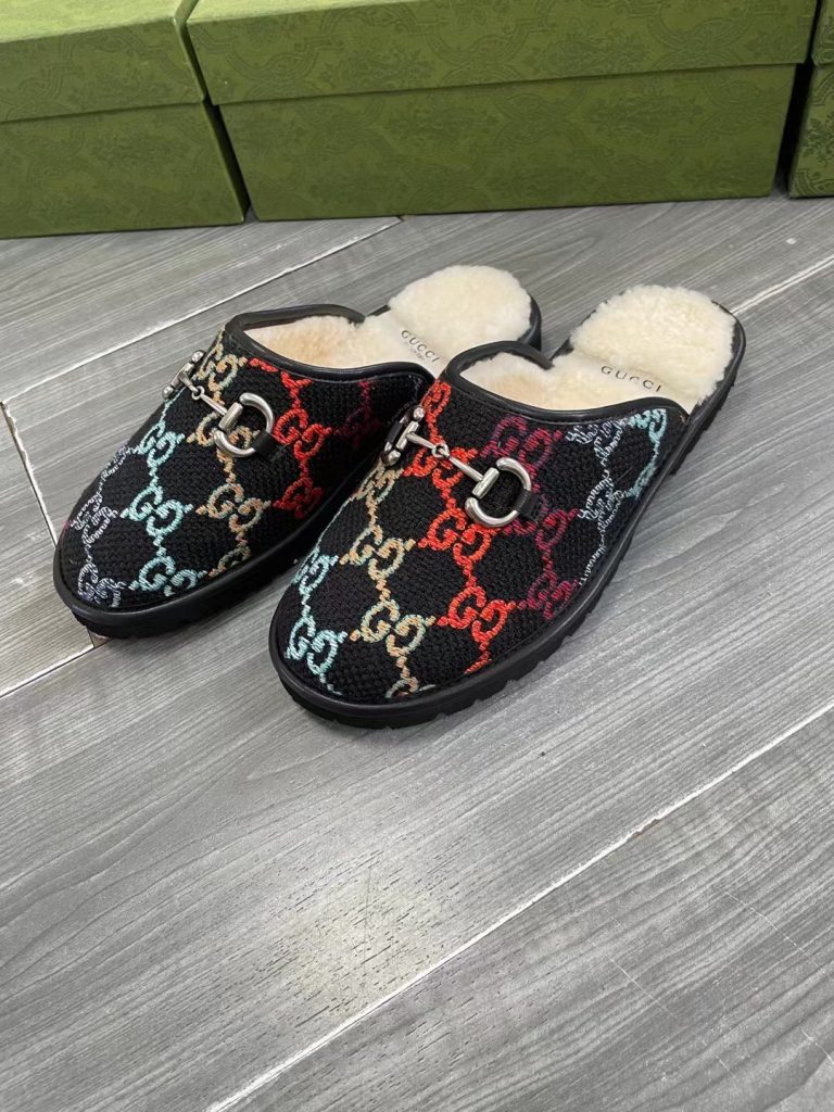 GUCCI グッチ モカシン フラットシューズ 本革 綿素材 ブラック 全4色 - 画像 5