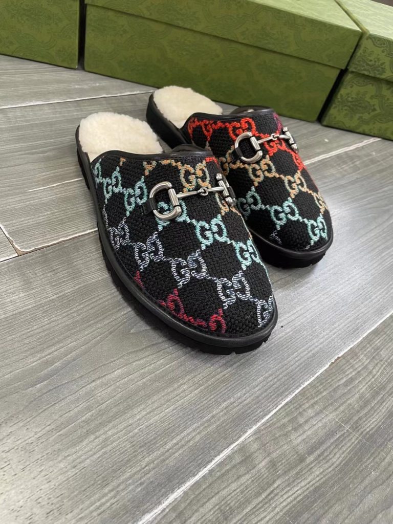 GUCCI グッチ モカシン フラットシューズ 本革 綿素材 ブラック 全4色 - 画像 6
