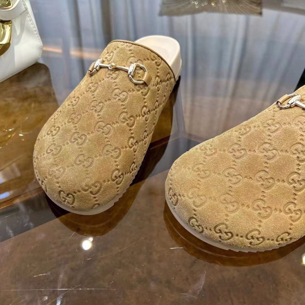 GUCCI グッチ フラットシューズ 本革 軽量 インソール付き ベージュ - 画像 6