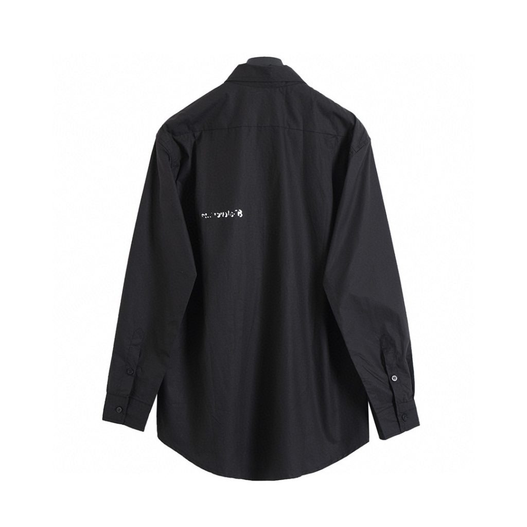 BALENCIAGA バレンシアガ ボタンダウンシャツ 通勤 黒 - 画像 2
