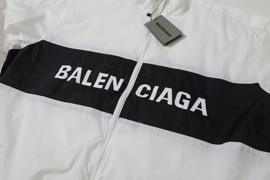 BALENCIAGA バレンシアガ ロゴパネルジャケット ブラック ホワイト 全2色 - 画像 4