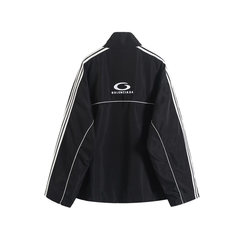 BALENCIAGA バレンシアガ フルジップジャケット + パンツ セット 通勤 通学 トレーニング 黒色 - 画像 2