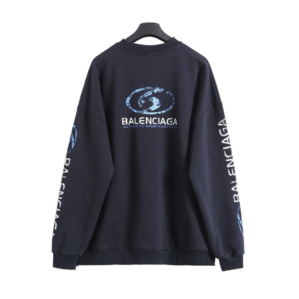 BALENCIAGA バレンシアガ ロゴスウェットシャツ ブラック - 画像 2