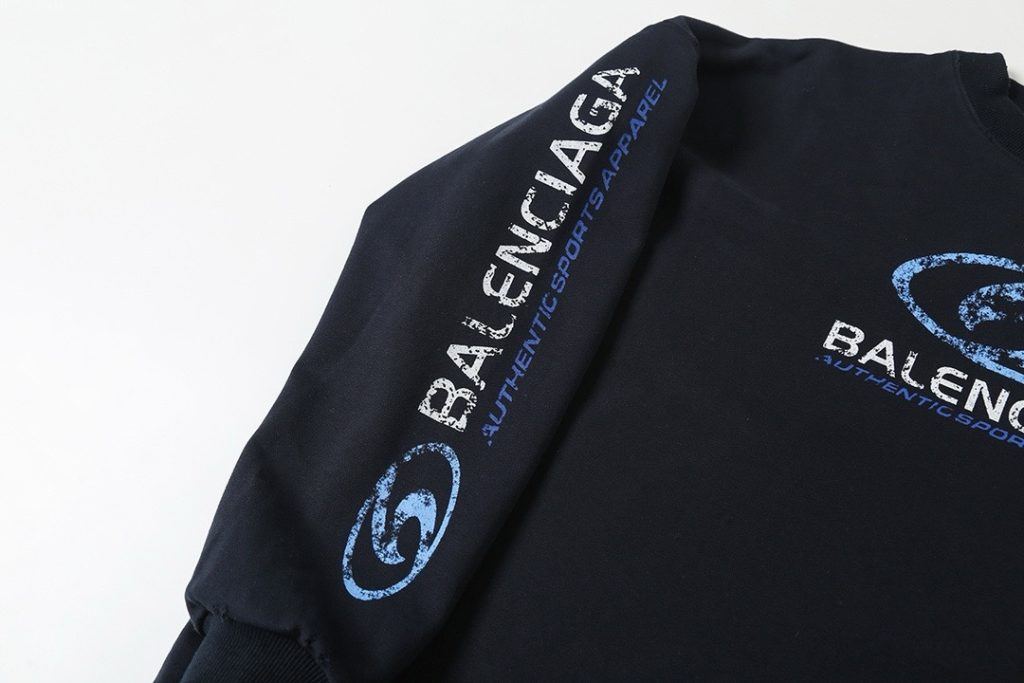 BALENCIAGA バレンシアガ ロゴスウェットシャツ ブラック - 画像 4
