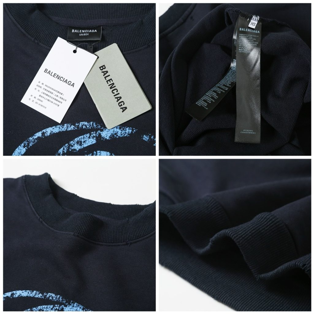 BALENCIAGA バレンシアガ ロゴスウェットシャツ ブラック - 画像 8