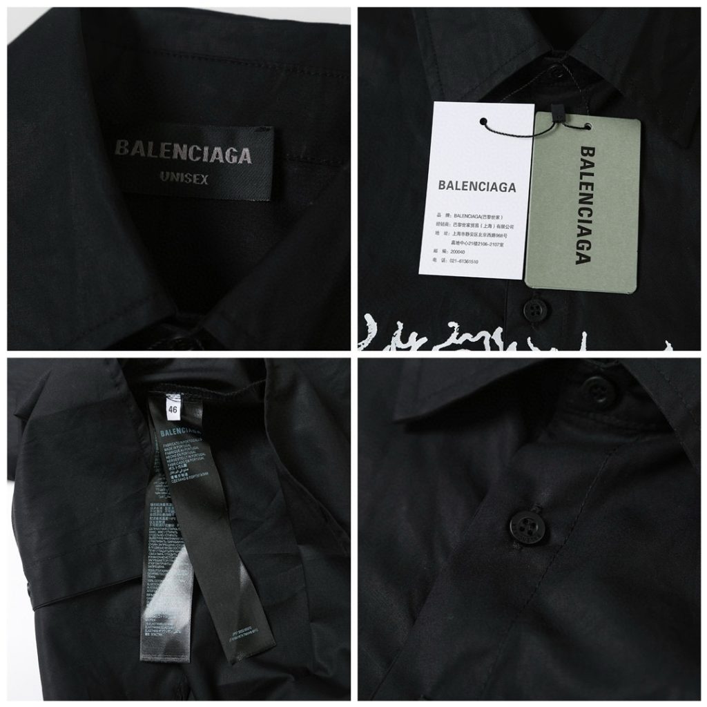 BALENCIAGA バレンシアガ ロングシャツ ブラック - 画像 8