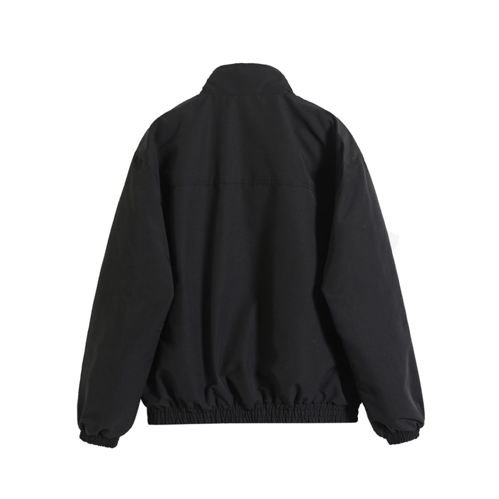 BALENCIAGA バレンシアガ フリースジャケット 本革 ブルゾン 黒色 - 画像 2