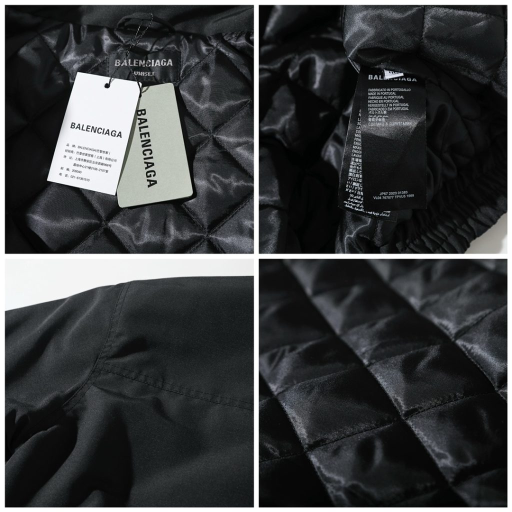 BALENCIAGA バレンシアガ フリースジャケット 本革 ブルゾン 黒色 - 画像 8