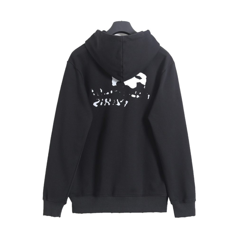 BALENCIAGA バレンシアガ ロゴプリントパーカー 黒/白 全2色 - 画像 6