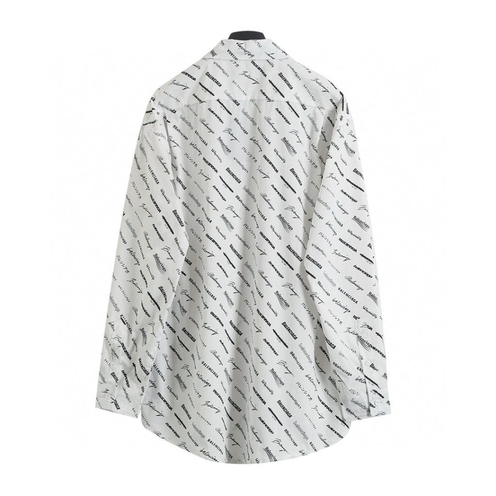 BALENCIAGA バレンシアガ ロゴプリントシャツ 白色 全2色 - 画像 6
