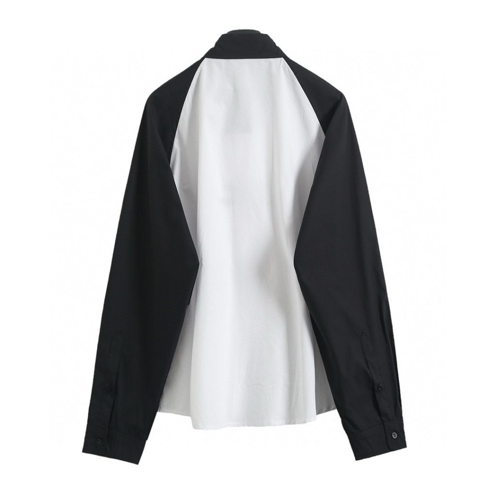 BALENCIAGA バレンシアガ ロングシャツ ブラック ホワイト - 画像 5