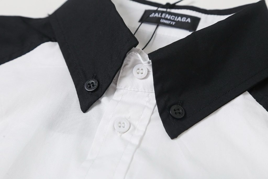 BALENCIAGA バレンシアガ ロングシャツ ブラック ホワイト - 画像 6