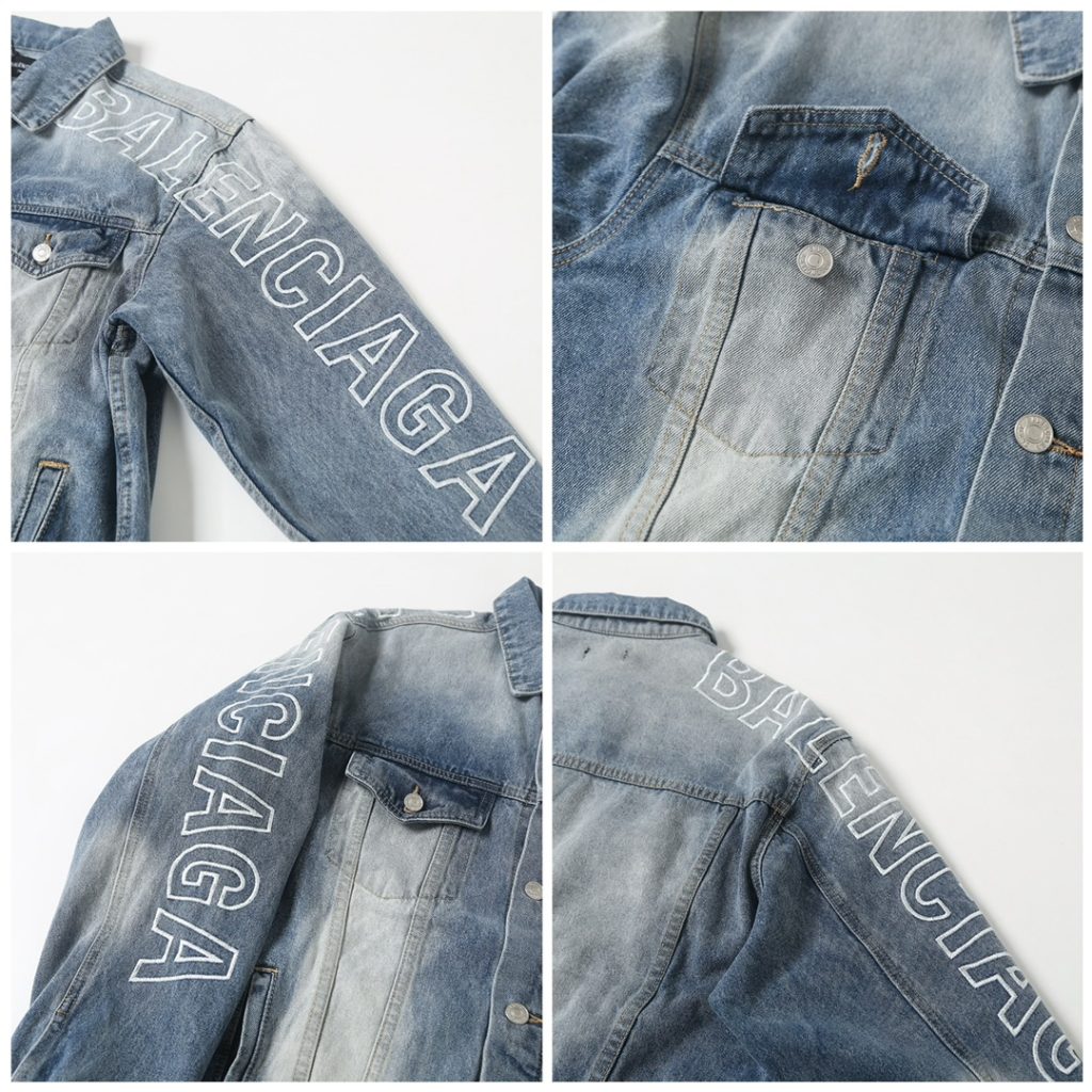 BALenciaga バレンシアガ デニムジャケット ブルゾン デニムパンツ デニム セットアップ メンズ レディース ユニセックス 通勤 通学 デニム 35848 - 画像 5