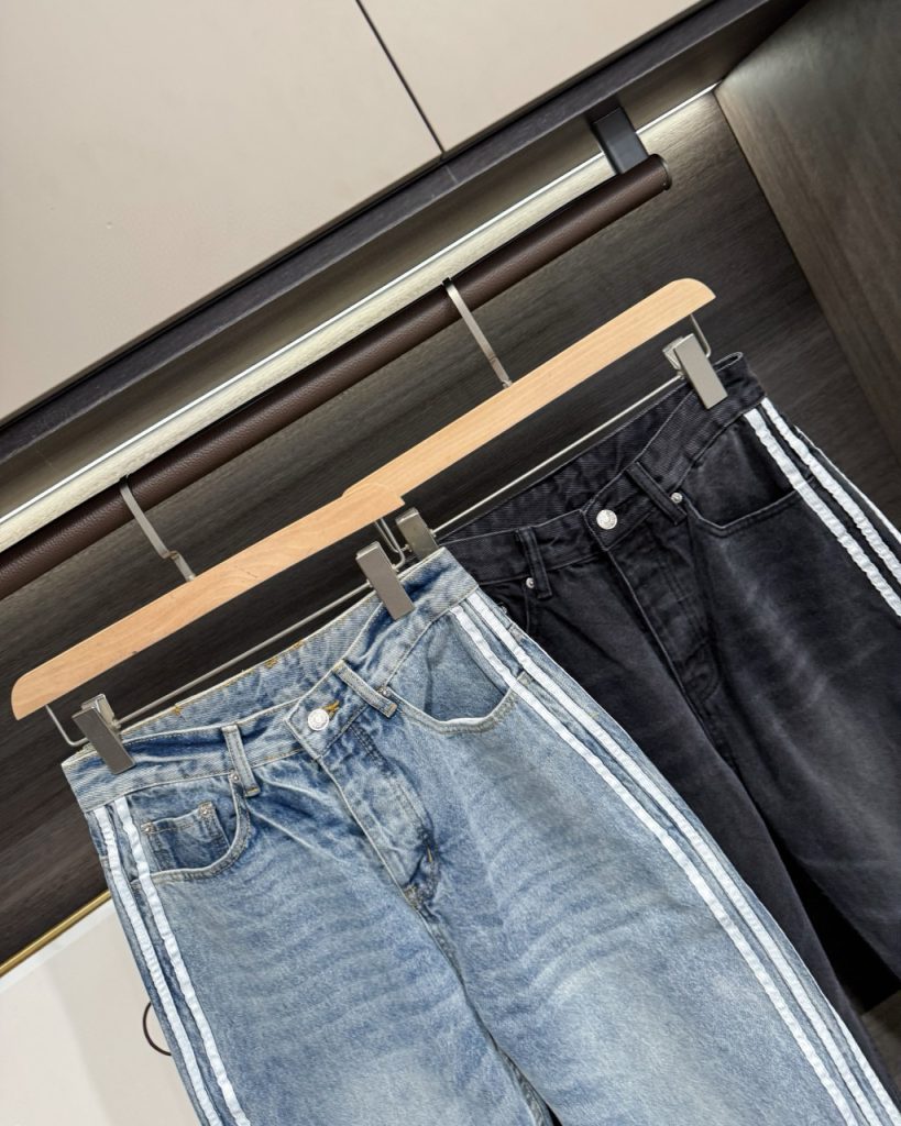 ADIDAS ベルンシア ジーンズ フラットフィット 通勤 通学 ブラック ベージュ 全2色 - 画像 8