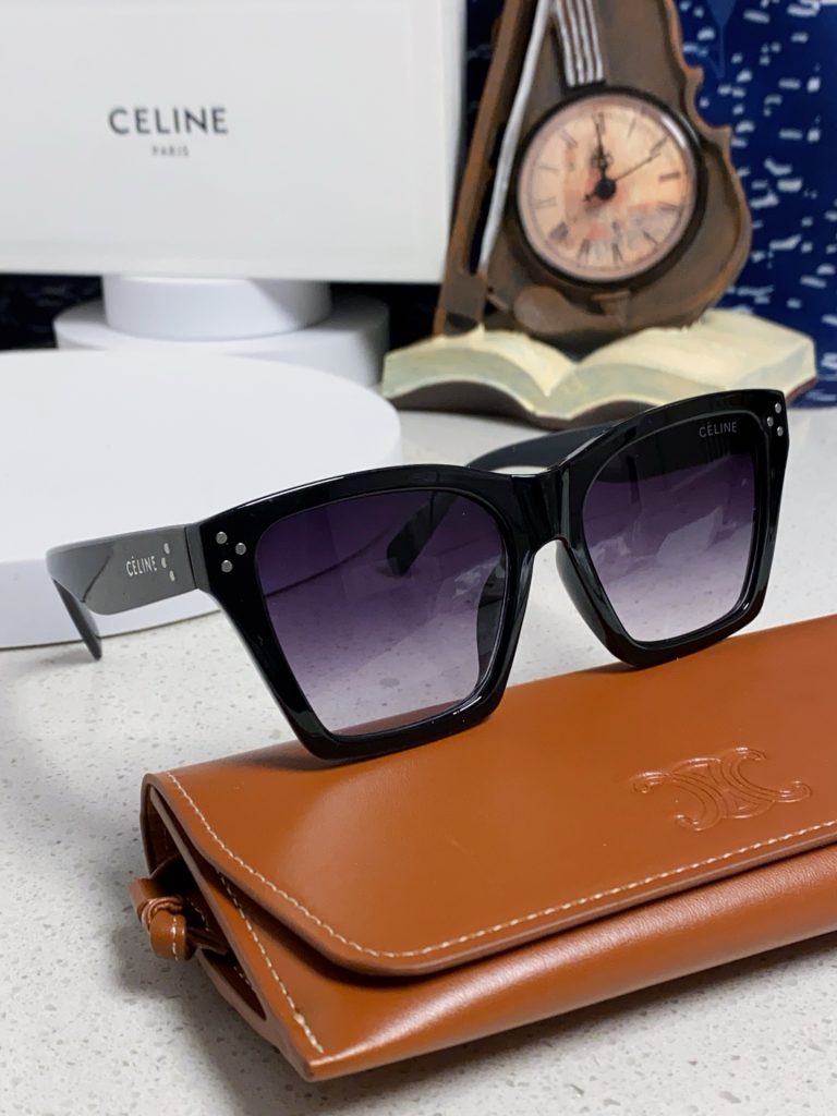 CELINE セリーヌ サングラス フレーム：P125 2025年新作 男女兼用 大人気 デザイン 99016006 001 22 43 黒紫 多色展開 - 画像 3