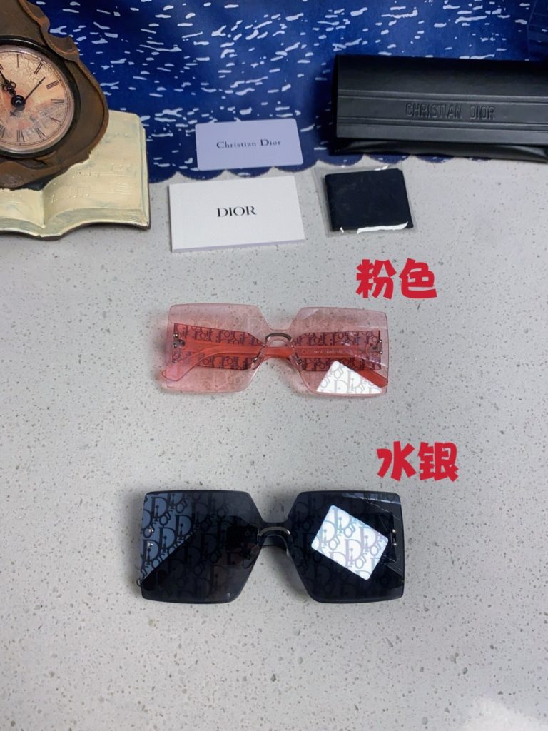 DIOR ディオール フレームレスサングラス メンズ レディース フレームレス 大判 ピンク 多色展開 - 画像 3