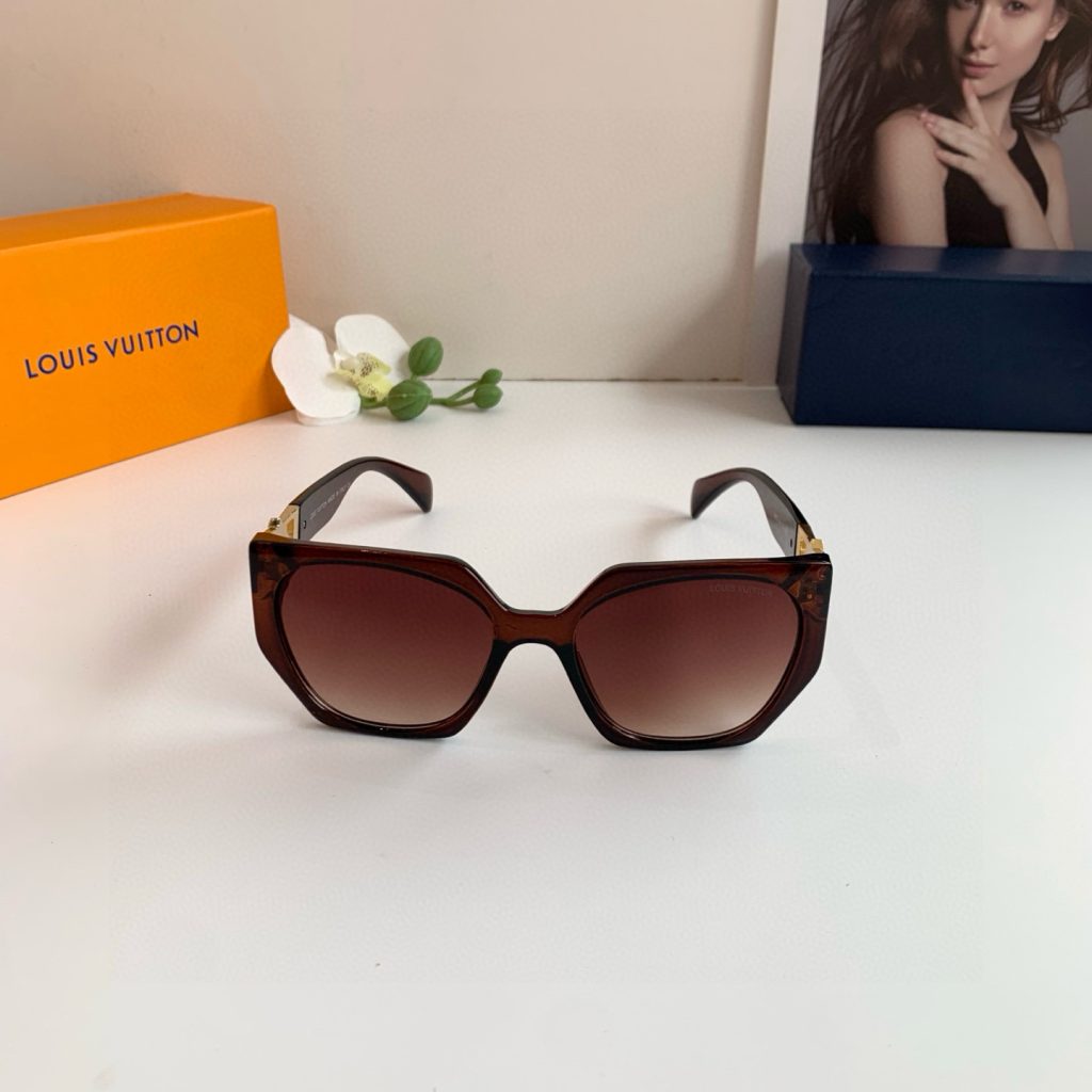 LOUIS VUITTON ルイヴィトン サングラス フレーム 大きめ ファッション ショップ ブラック ブラウン - 画像 4