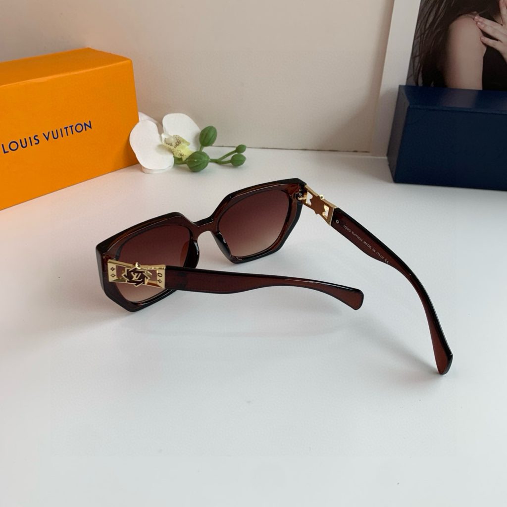 LOUIS VUITTON ルイヴィトン サングラス フレーム 大きめ ファッション ショップ ブラック ブラウン - 画像 7