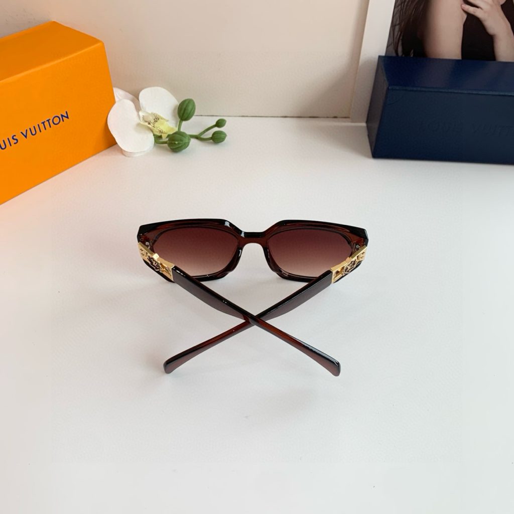LOUIS VUITTON ルイヴィトン サングラス フレーム 大きめ ファッション ショップ ブラック ブラウン - 画像 8