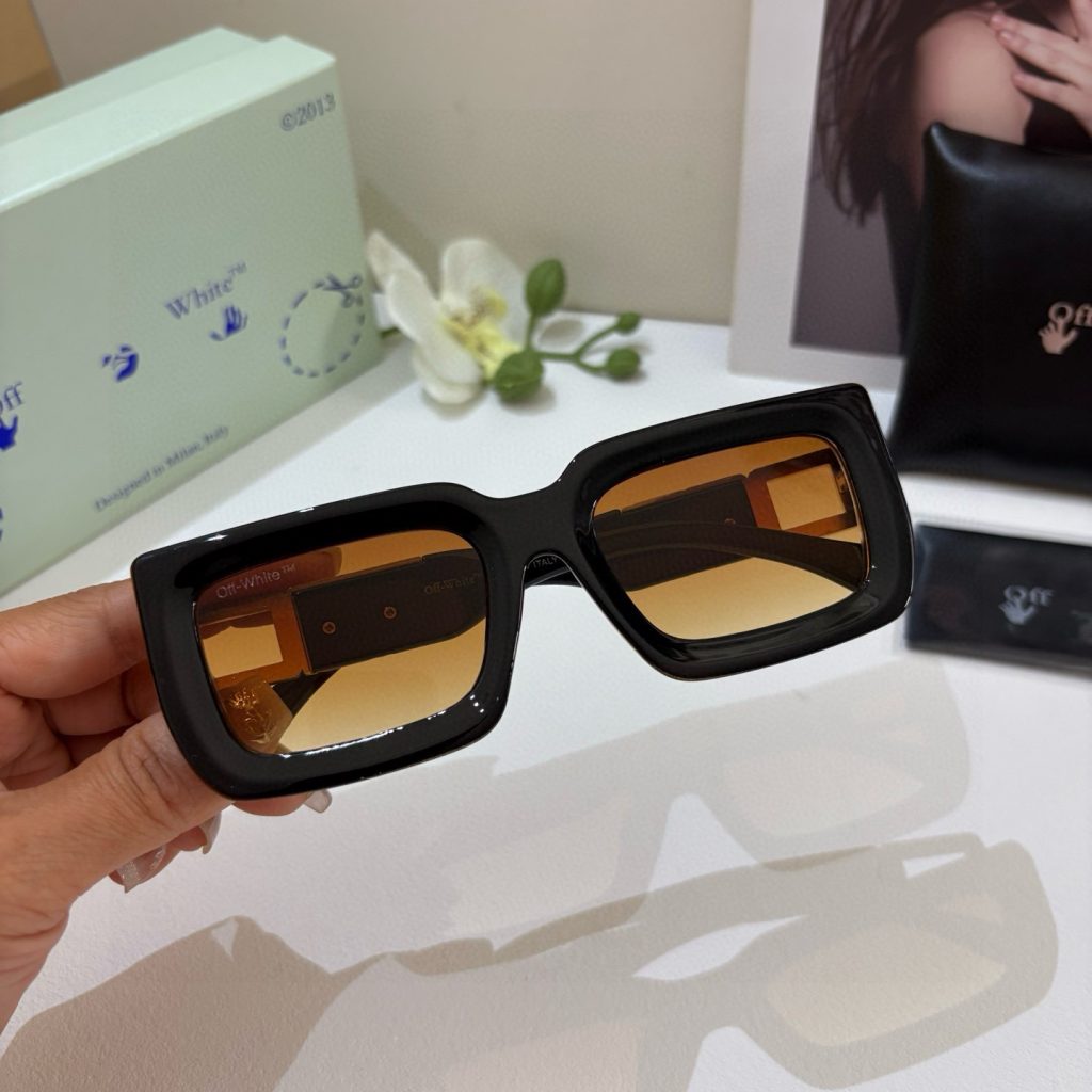Off-White オフホワイト サングラス メンズ レディース ブラック ゴールド レイズ オフホワイト オフホワイト メガネ サングラス 3D加工 シルバー グラス 10000YEN - 画像 3