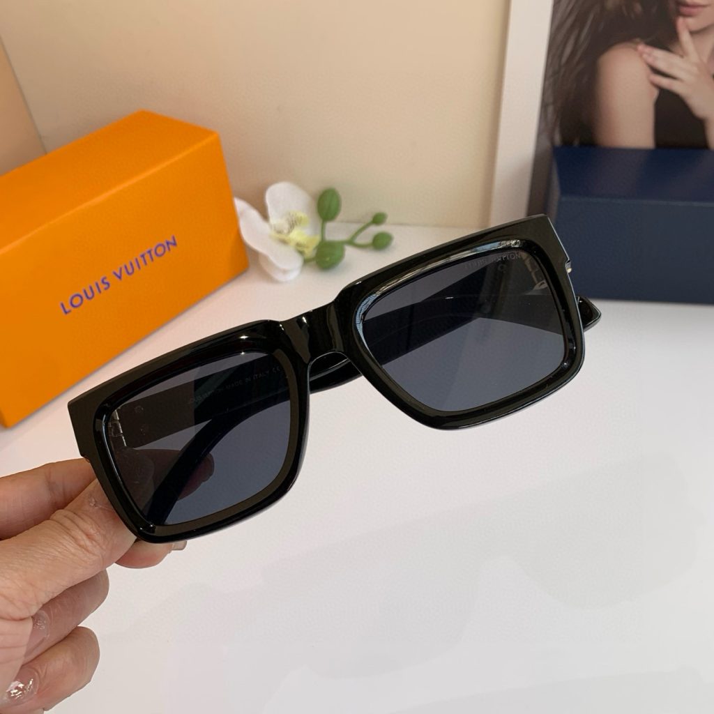LOUIS VUITTON ルイヴィトン メガネ フレーム 太陽メガネ ブラック トレンディー 通勤 メンズ レディース - 画像 5