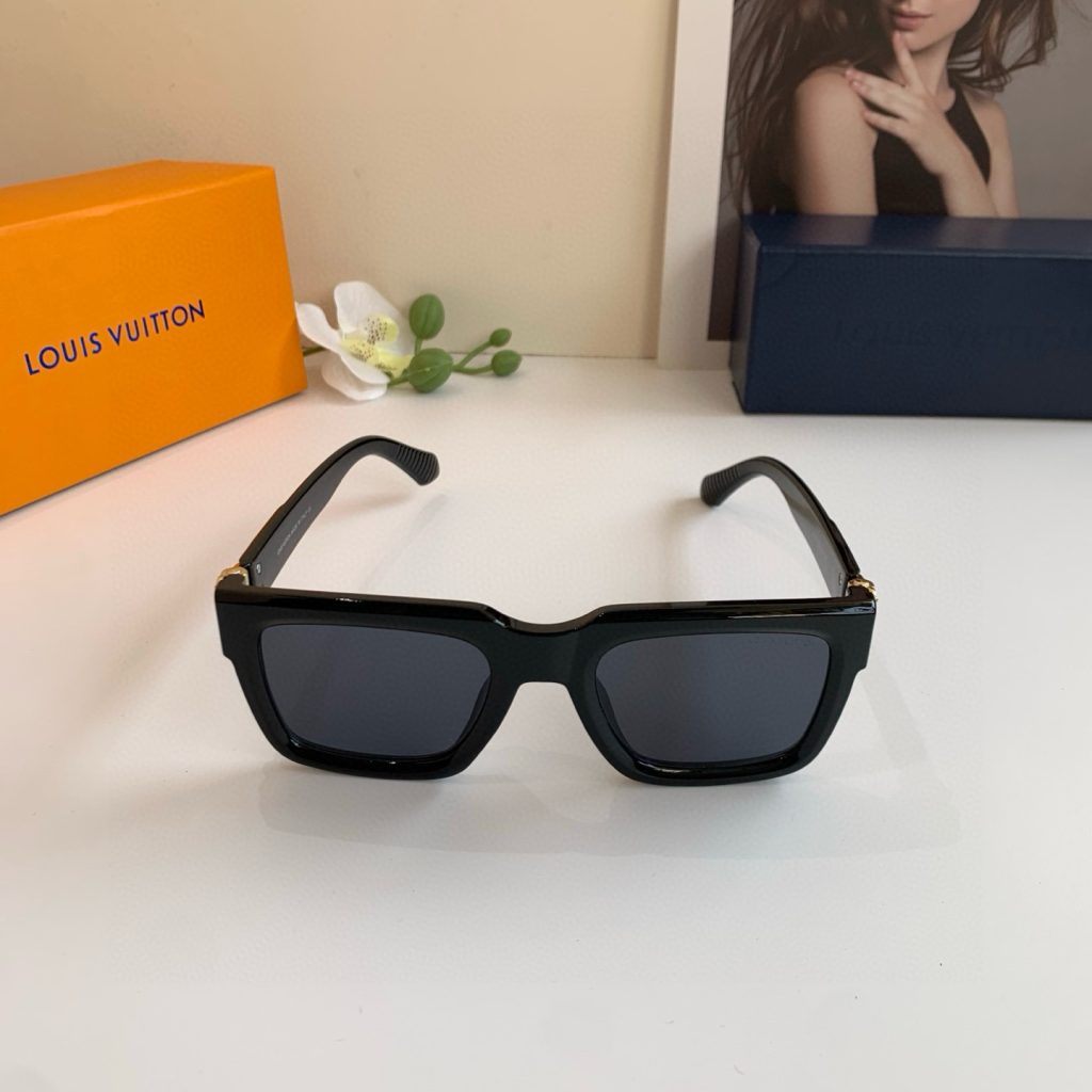 LOUIS VUITTON ルイヴィトン メガネ フレーム 太陽メガネ ブラック トレンディー 通勤 メンズ レディース - 画像 6