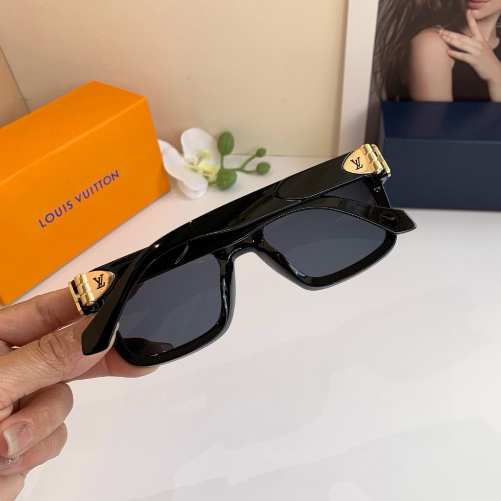 LOUIS VUITTON ルイヴィトン メガネ フレーム 太陽メガネ ブラック トレンディー 通勤 メンズ レディース - 画像 7