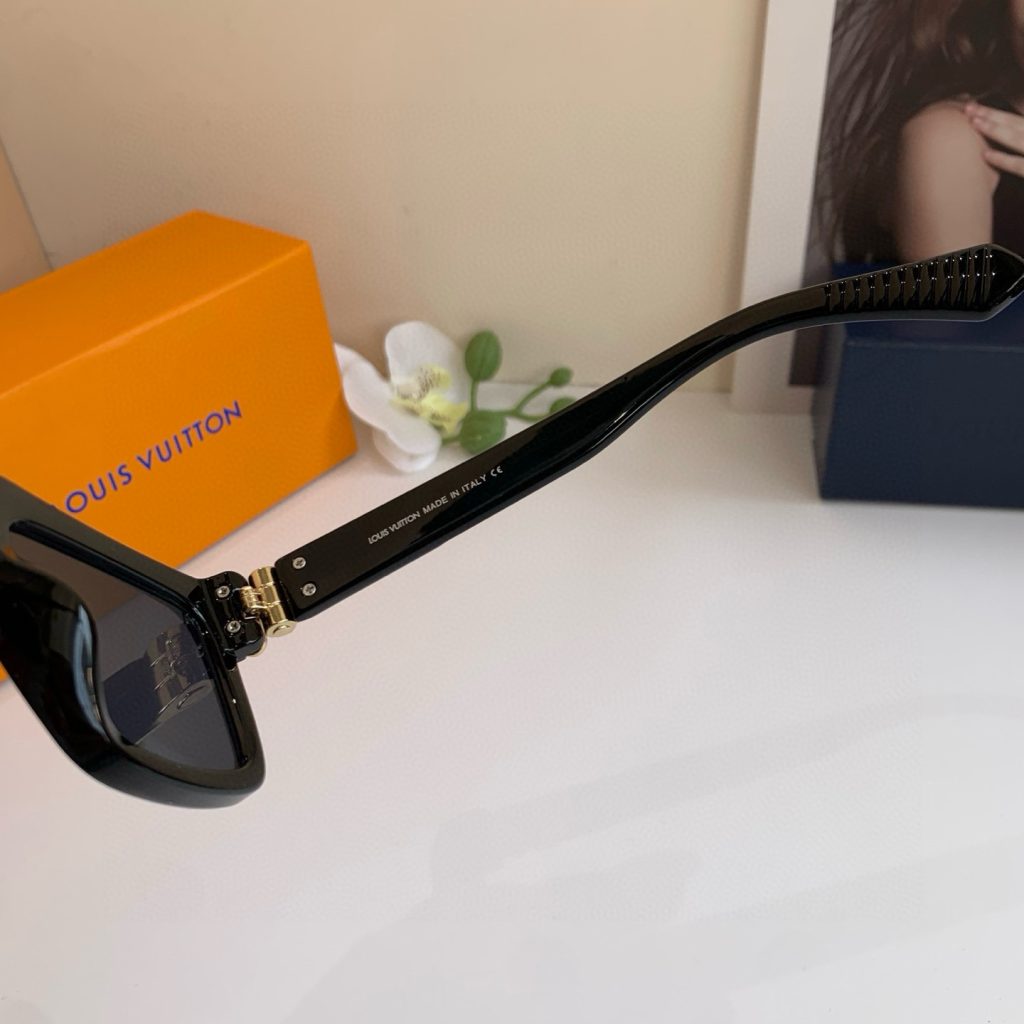 LOUIS VUITTON ルイヴィトン メガネ フレーム 太陽メガネ ブラック トレンディー 通勤 メンズ レディース - 画像 8