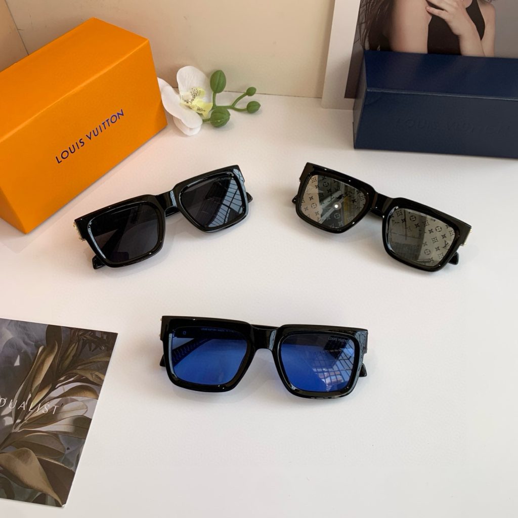 LOUIS VUITTON ルイヴィトン メガネ フレーム 太陽メガネ ブラック トレンディー 通勤 メンズ レディース - 画像 2