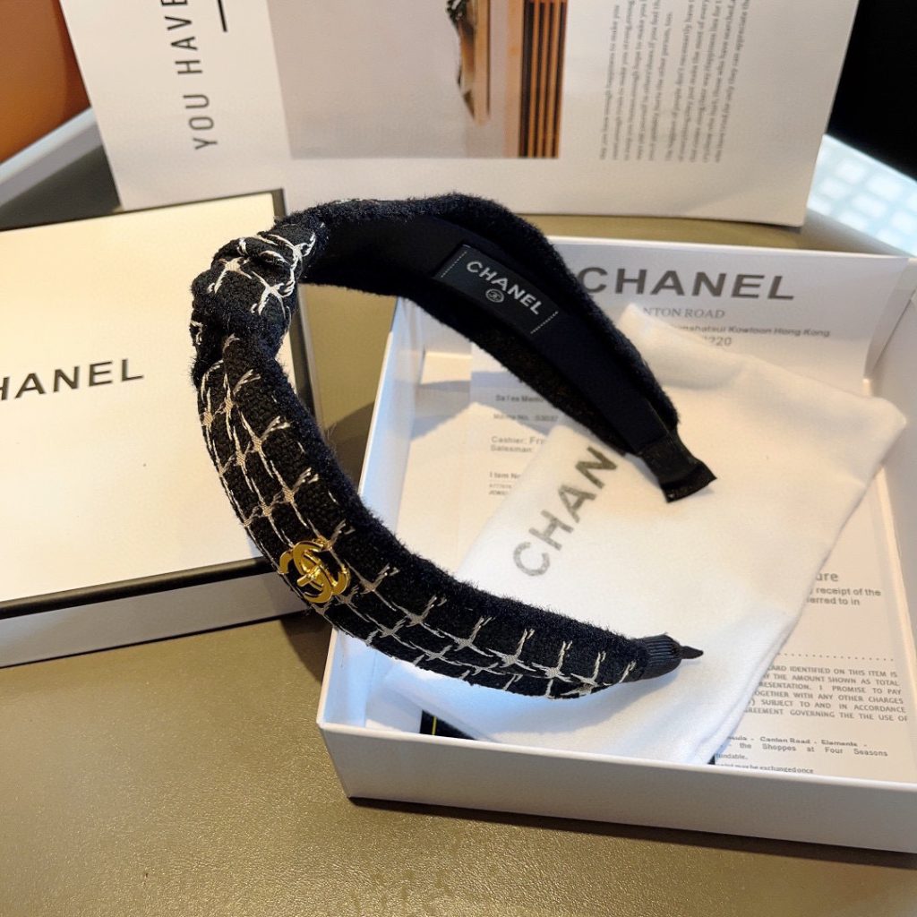 CHANEL シャネル ヘアバンド 本革 ファッション ブランド 2色展開 - 画像 5
