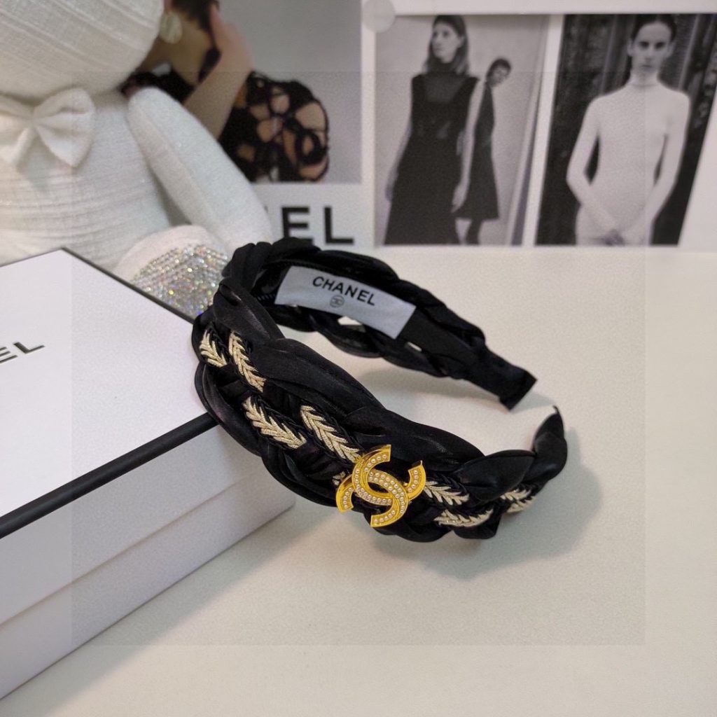 CHANEL シャネル ヘアバンド ブランド 本革 ブラック 全2色 - 画像 4