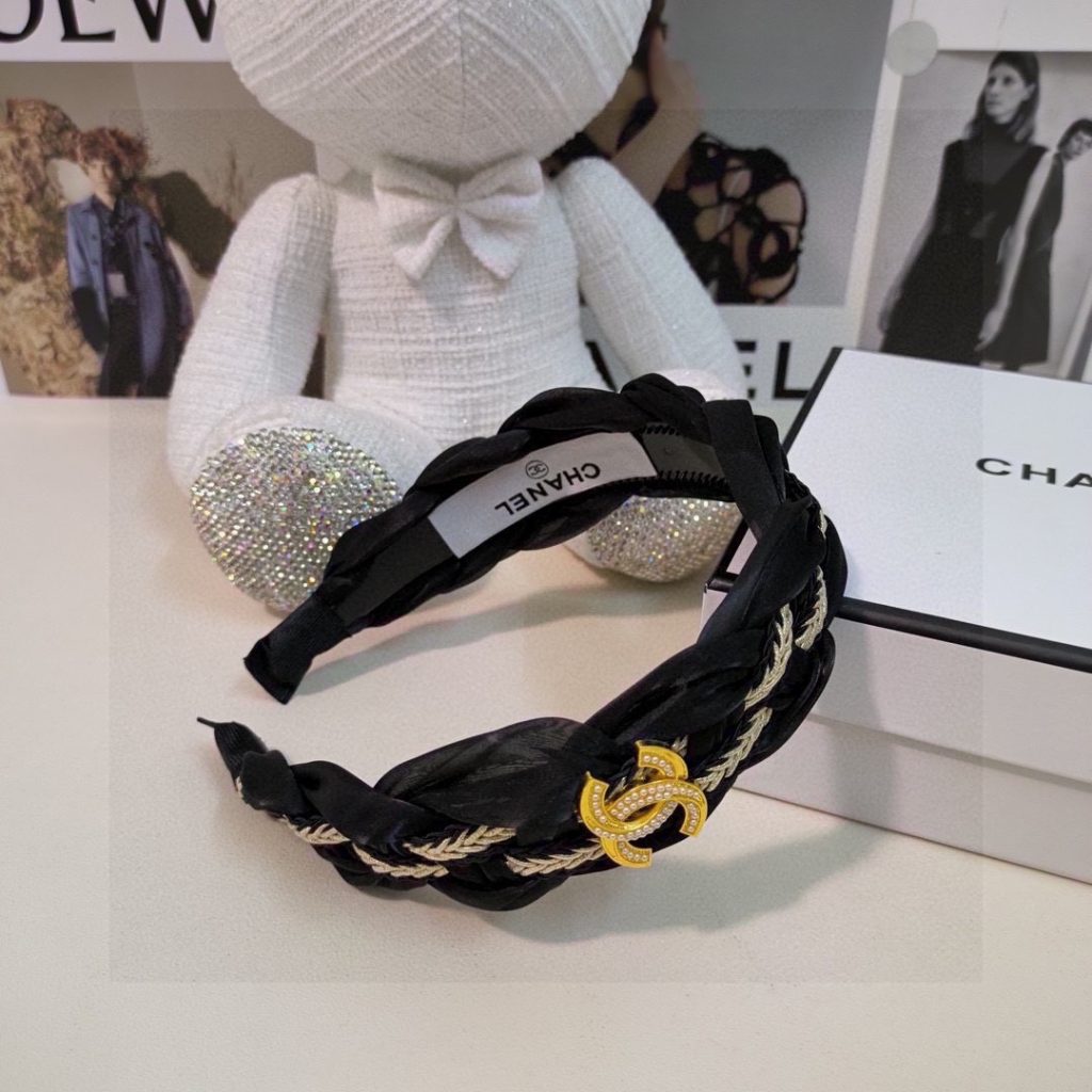 CHANEL シャネル ヘアバンド ブランド 本革 ブラック 全2色 - 画像 5