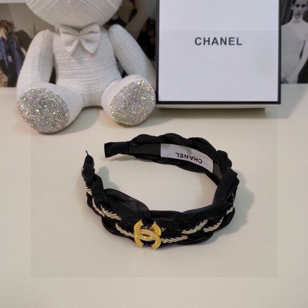 CHANEL シャネル ヘアバンド ブランド 本革 ブラック 全2色 - 画像 7
