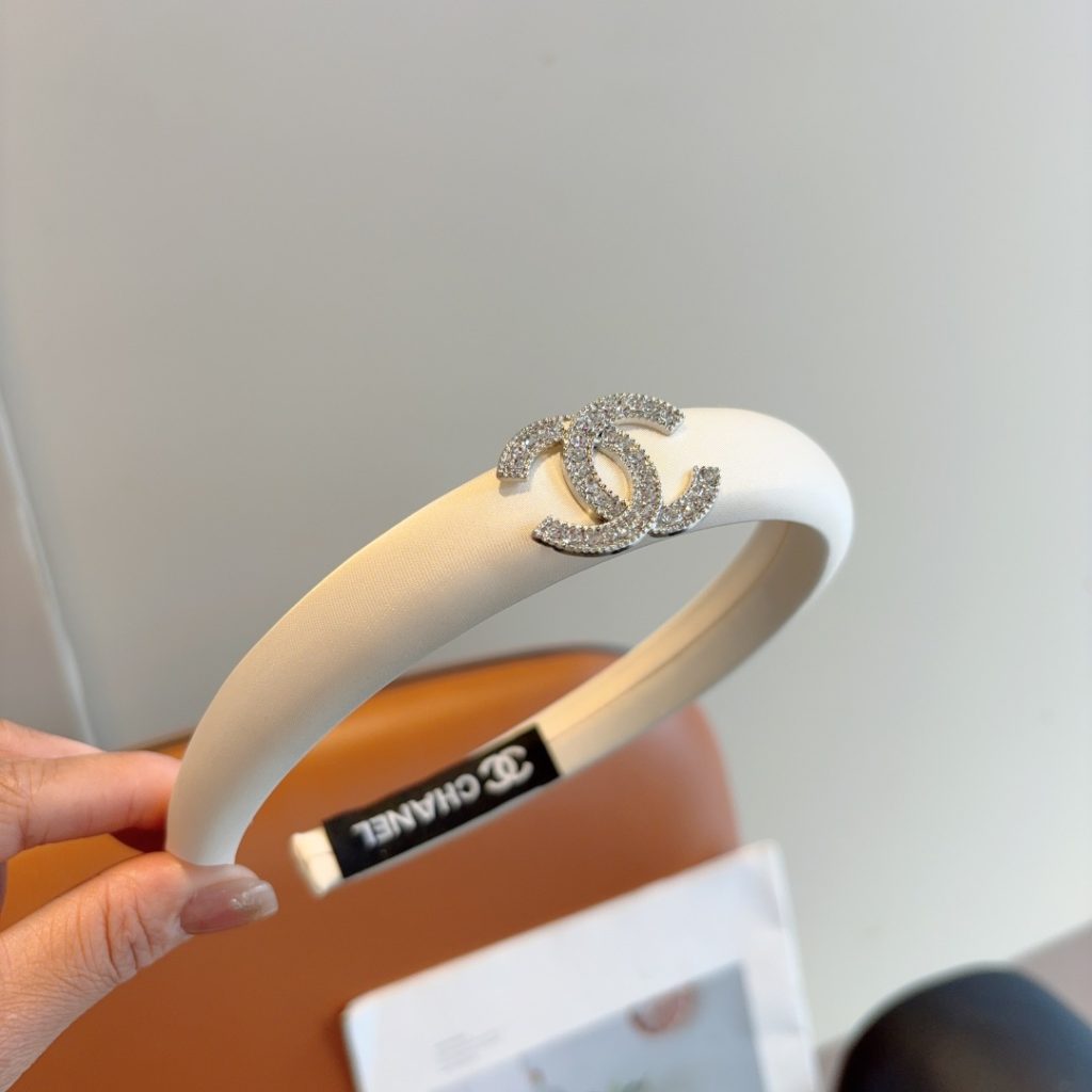 CHANEL シャネル ヘアバンド 本革 ブランド シルク 全3色 - 画像 4