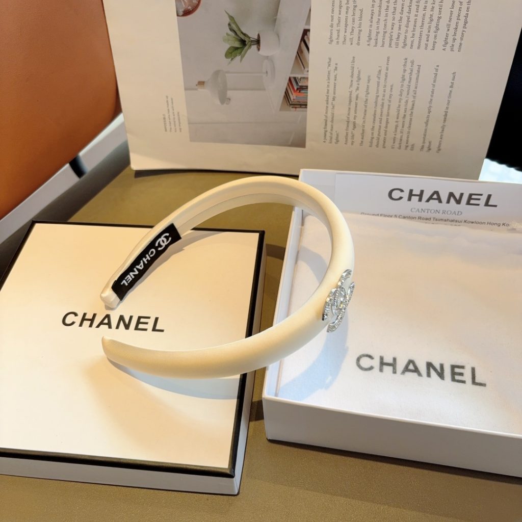 CHANEL シャネル ヘアバンド 本革 ブランド シルク 全3色 - 画像 8