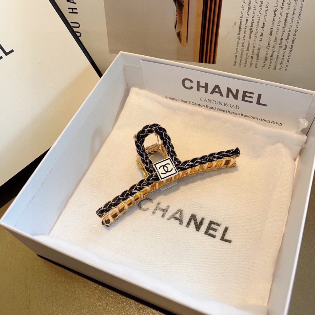 CHANEL シャネル ヘアクリップ ブラック ホワイト 全2色 - 画像 5