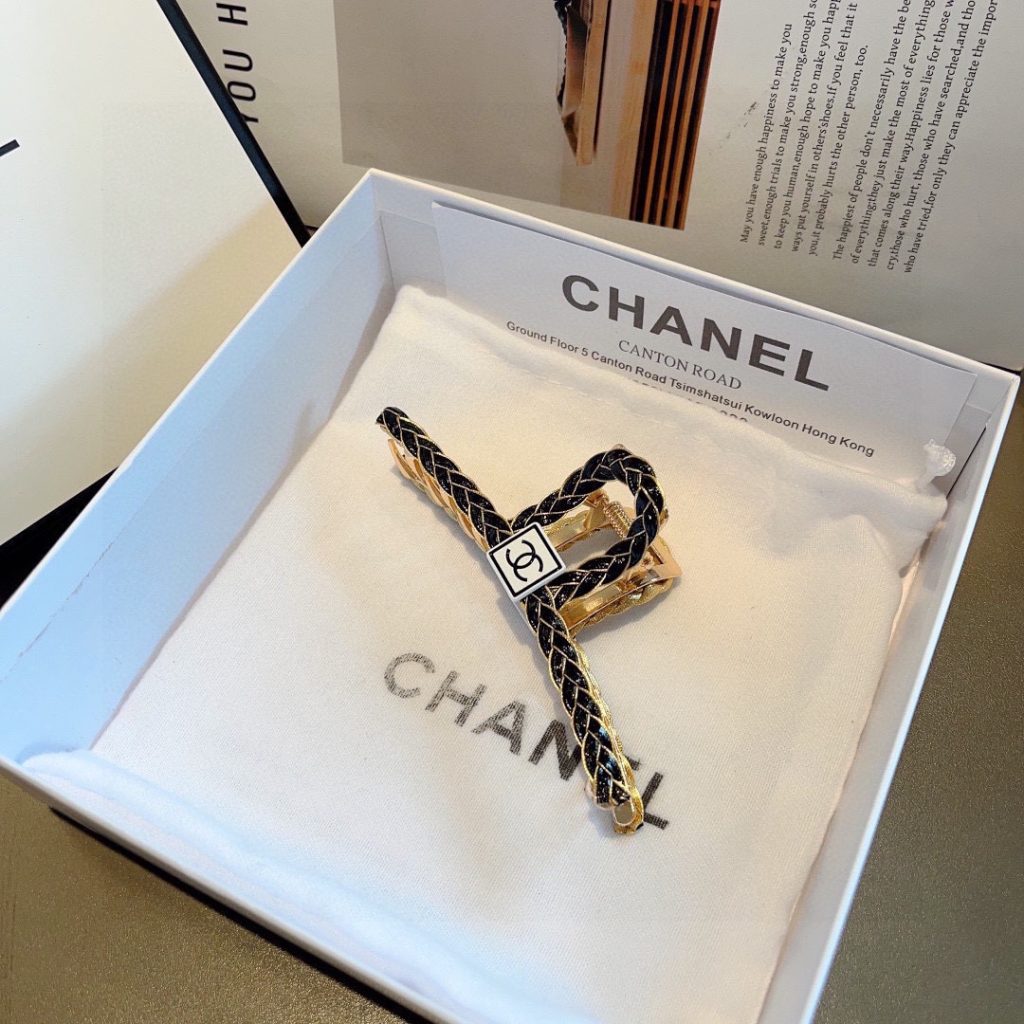 CHANEL シャネル ヘアクリップ ブラック ホワイト 全2色 - 画像 6