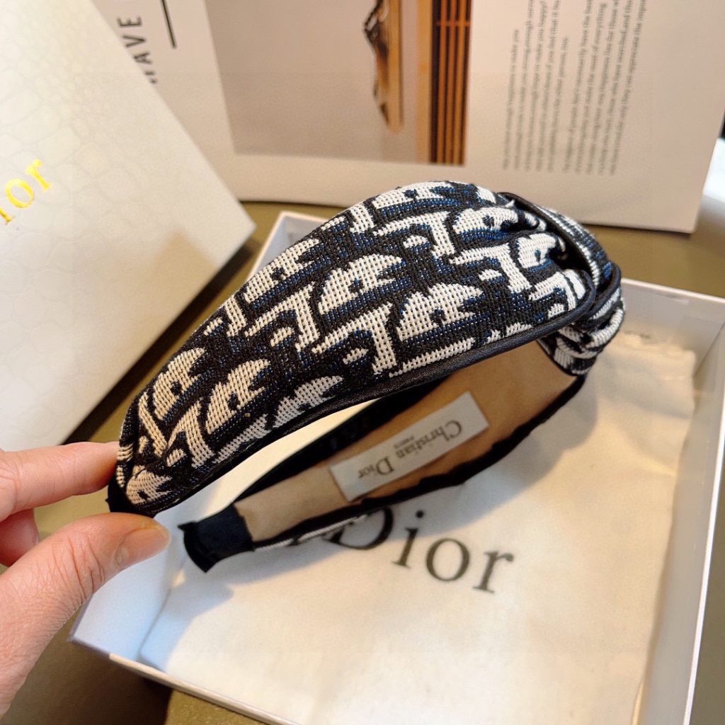 DIOR ディオール ヘアバンド ファッション ブランドロゴ ブラック 全1色 - 画像 6