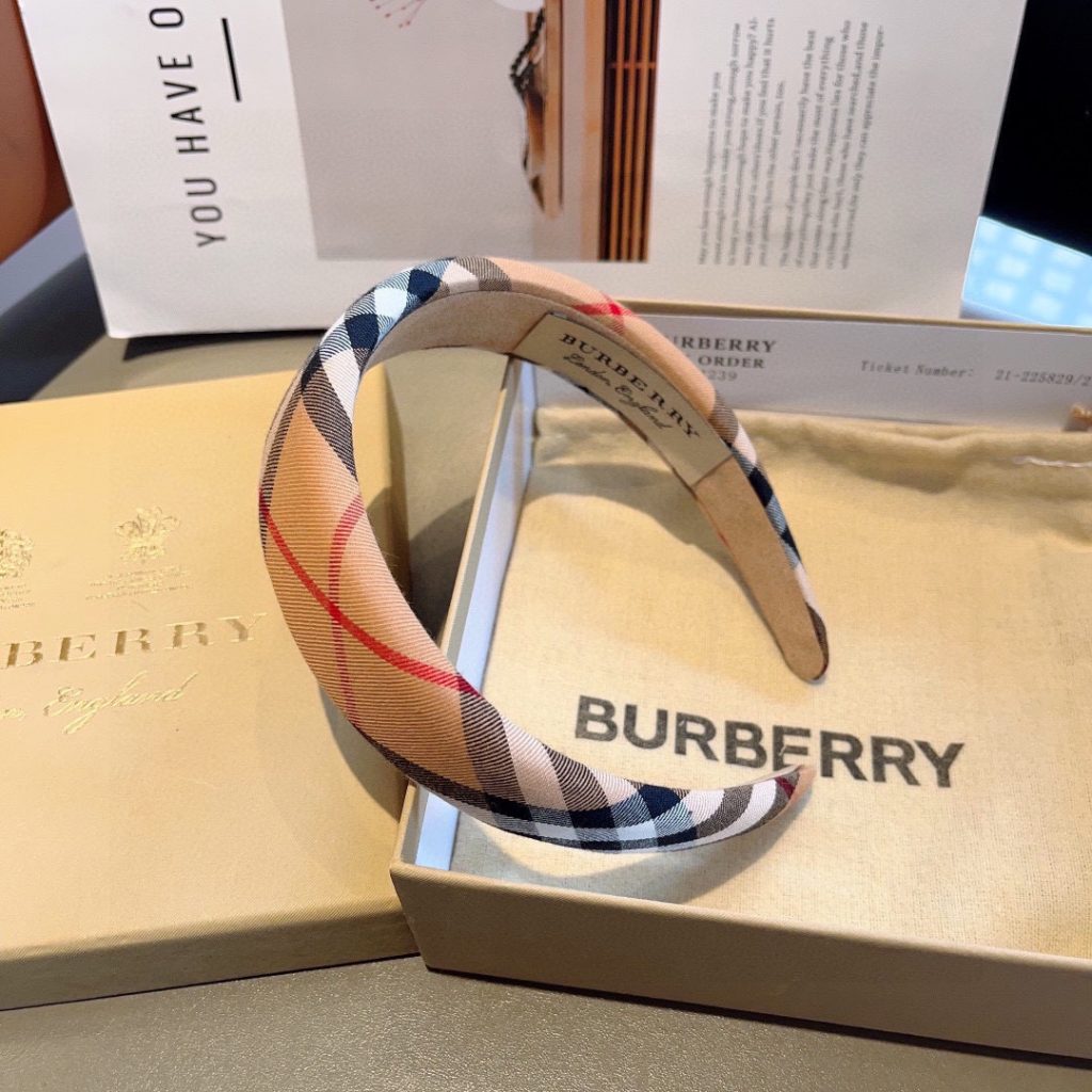 BURBERRY バーバリー ヘアアクセサリー ブラック ホワイト レッド ブラウン 全4色 - 画像 5
