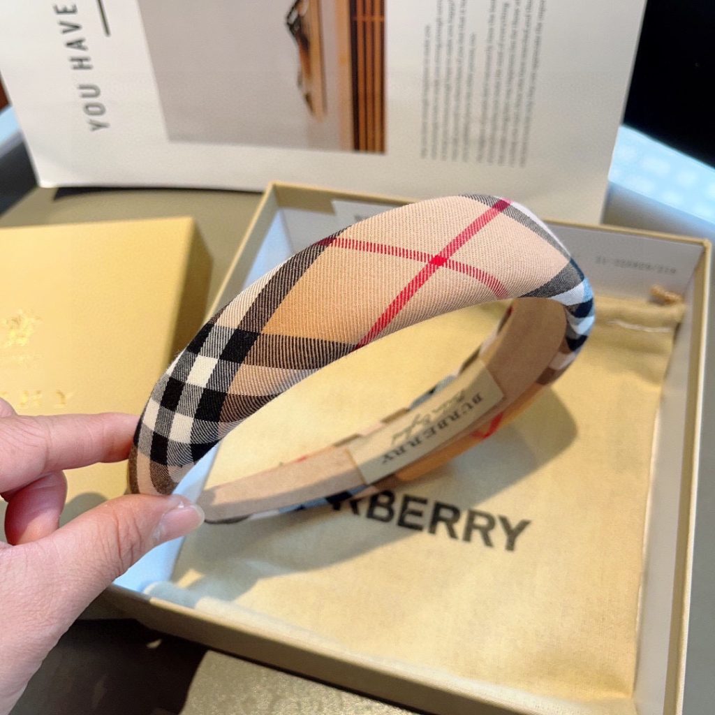 BURBERRY バーバリー ヘアアクセサリー ブラック ホワイト レッド ブラウン 全4色 - 画像 6
