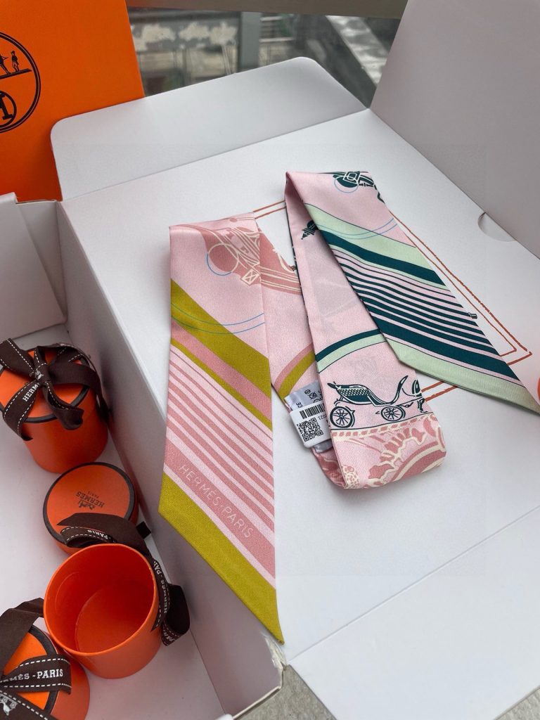 大人気 エルメス Hermes ツイリー スカーフ レディーススカーフ Twilly Scarf シンプル 4点 - 画像 3