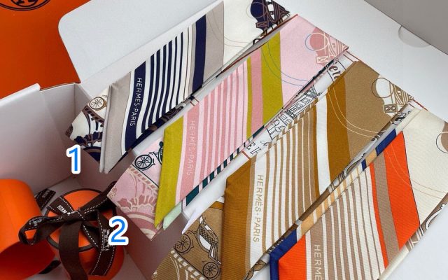 大人気 エルメス Hermes ツイリー スカーフ レディーススカーフ Twilly Scarf シンプル 4点