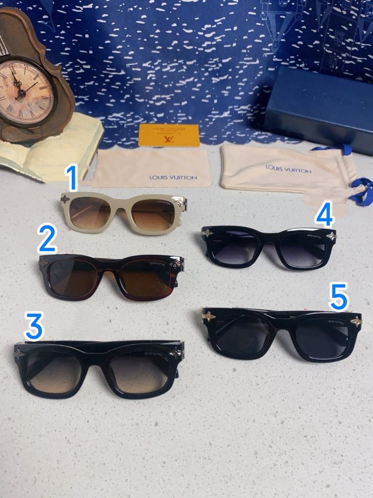 LOUIS VUITTON ルイヴィトン サングラス メンズ レディース ブラック ブルー レトロ フレーム 31370 - 画像 3
