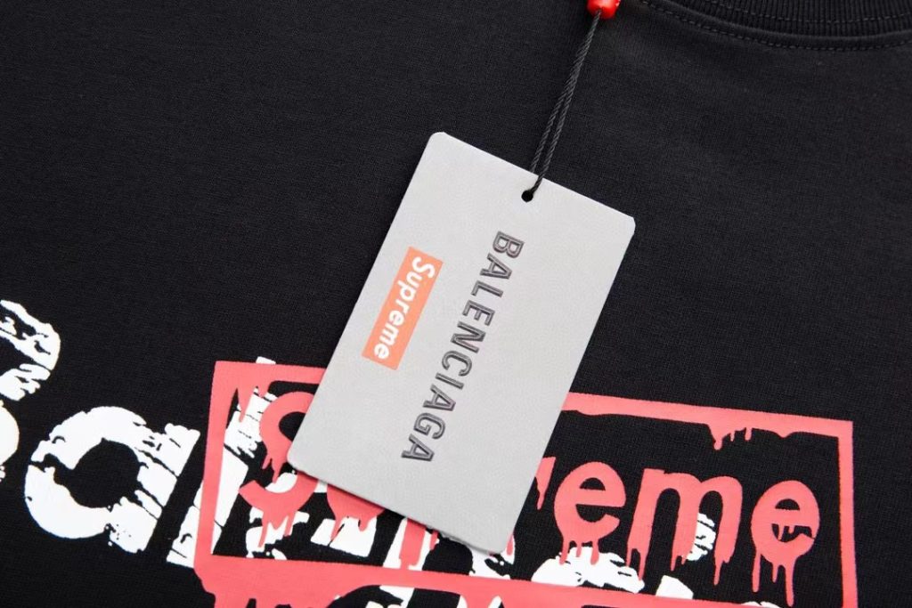 BALENCIAGA バレンシアガ ロゴTシャツ ロゴプリント 半袖 Tシャツ ブラック - 画像 4