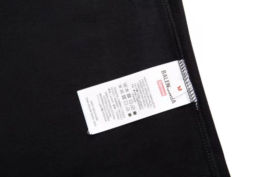 BALENCIAGA バレンシアガ ロゴTシャツ ロゴプリント 半袖 Tシャツ ブラック - 画像 5