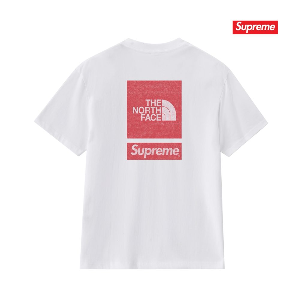 SUPREME スーパー + THE NORTH FACE ザ・ノースフェイス ロゴTシャツ 全5色 - 画像 6